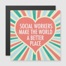 HjärtcitattMagnet för den inspirerande Social-arbe