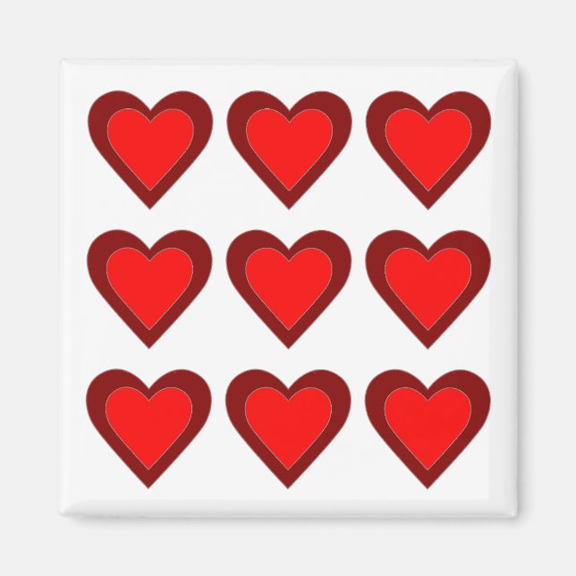 Hjärtdags Alla Hjärtans Dag Kärlek Röd Bröllop Mag Magnet (Framsidan)