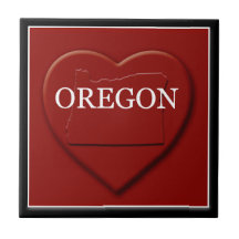 Hjärtdekorpanel för Oregon Heart Karta