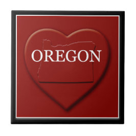 Hjärtdekorpanel för Oregon Heart Karta Kakelplatta