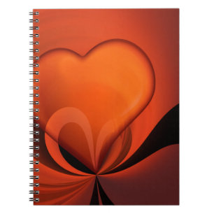 Hjärtdesign Anteckningsbok Med Spiral
