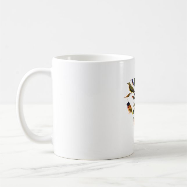 Hjärtdesign för fågel kärlek kaffemugg (Vänster)