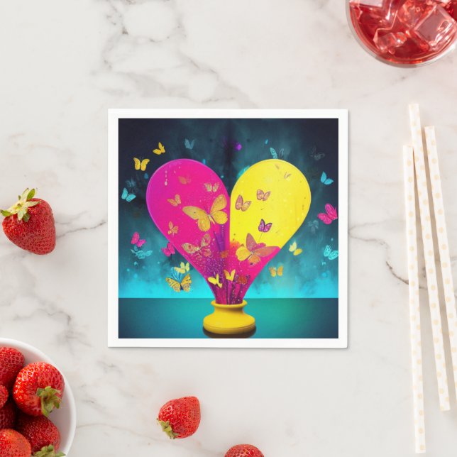 Hjärtdesign Pappersservett (Insitu)