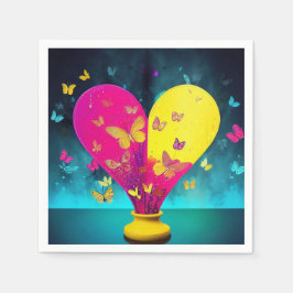 Hjärtdesign Pappersservett