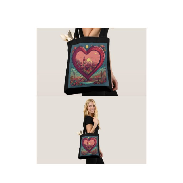 Hjärtdesign Tygkasse (                Tote bag)