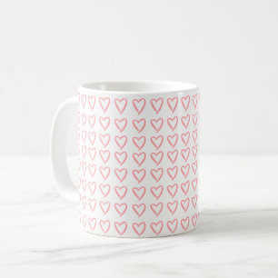 Hjärtdoddle mönster kaffemugg