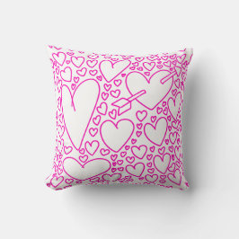 Hjärtdörrar Cute Valentine Day Kudde