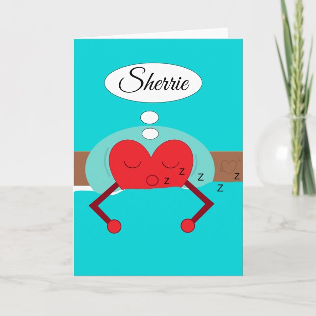 Hjärtdrömmar Grönt Card-skuggor Kort (Framsida)