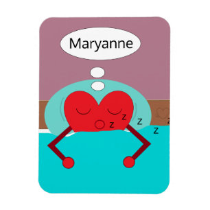 Hjärtdrömmar Lila och Grönt Magnet