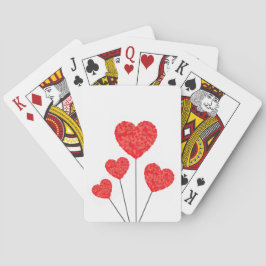 Hjärteballongillustrationsdesign Casinokort