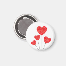Hjärteballongillustrationsdesign Magnet