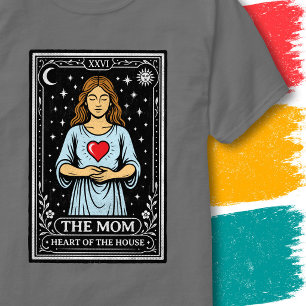 Hjärtecentrerad Mamma Kosmisk Tarotkortstil Konst T Shirt