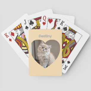 Hjärteformad kattdesign casinokort