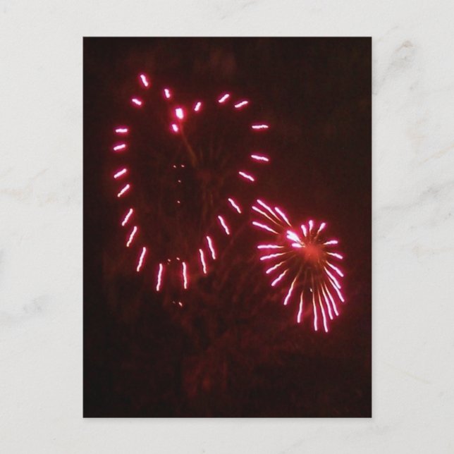 hjärtefyrverkerier vykort (Framsida)