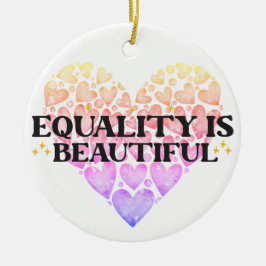 Hjärtejämställdhet Julgransprydnad Keramik