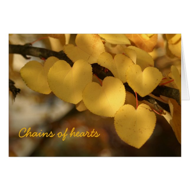 hjärtekedja hälsningskort (Framsidan Horizontal)