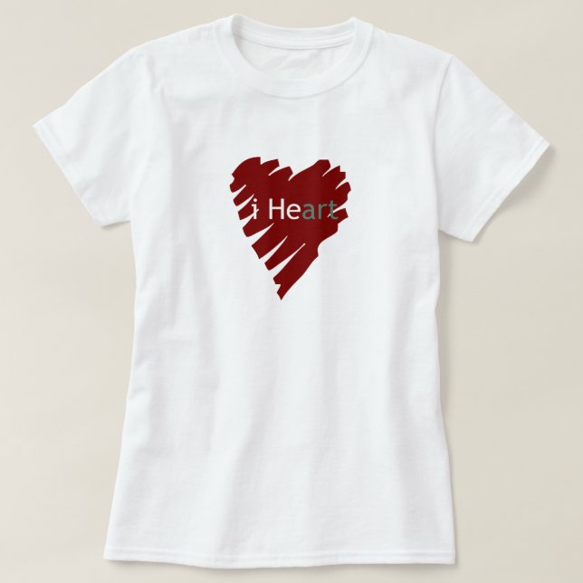 Hjärtekonst T Shirt (Design framsida)
