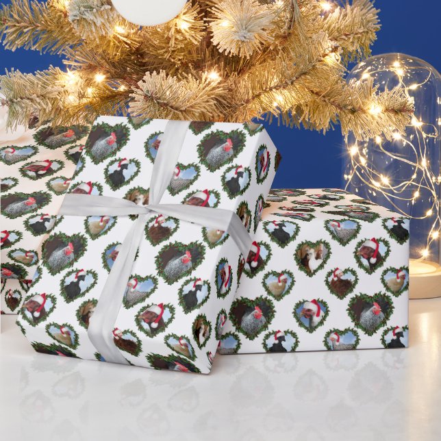 Hjärtekrans Hönor Jul Presentpapper (Helgdagar)