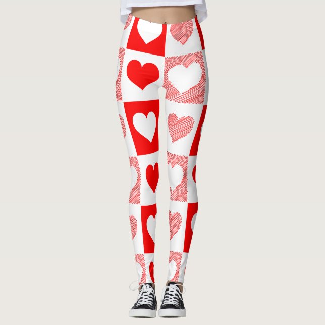 hjärtelegeringar leggings (Framsida)