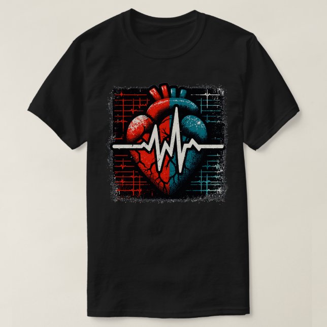 Hjärtelektrokardiogram T Shirt (Design framsida)