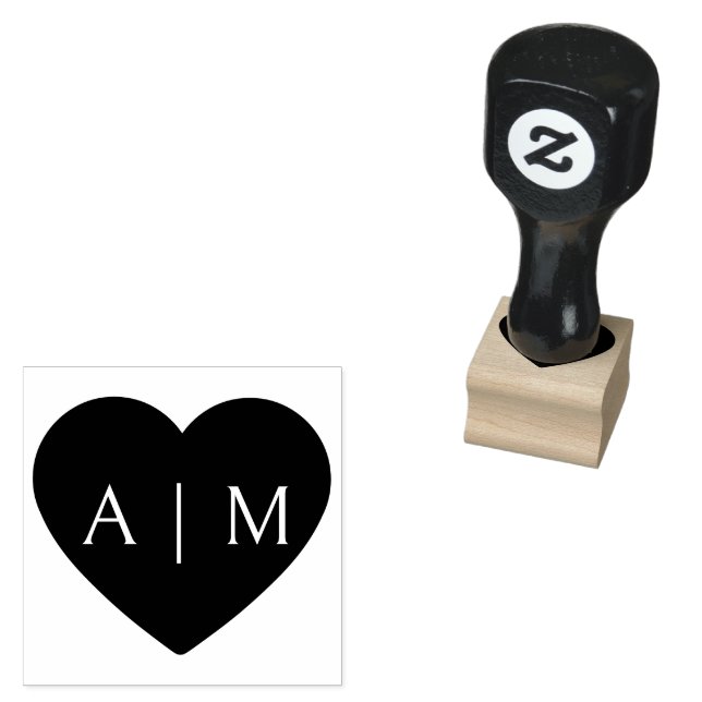 Hjärtemonogramstämpel Stämpel (Stämplad)