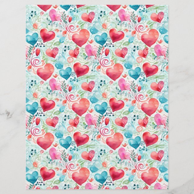 Hjärter 11 Akvarell söt (Baksida)