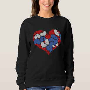 Hjärter 4:e juli Kärlek Amerika Independence day P T Shirt