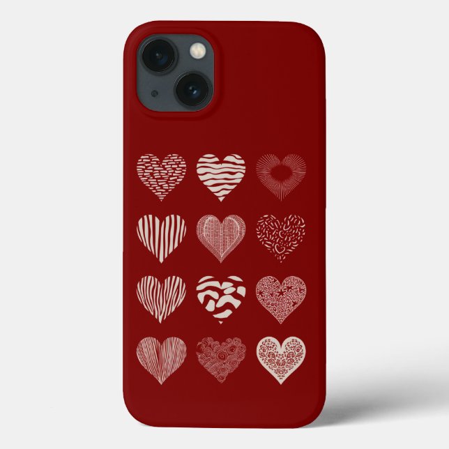 Hjärter Alla hjärtans dag Nio hjärtan Valentine kä (Baksida)