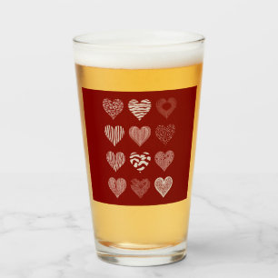 Hjärter Alla hjärtans dag Nio hjärtan Valentine kä Glaskopp
