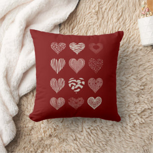 Hjärter Alla hjärtans dag Nio hjärtan Valentine kä Kudde
