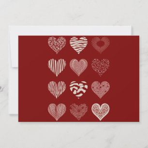 Hjärter Alla hjärtans dag Nio hjärtan Valentine kä Tack Kort