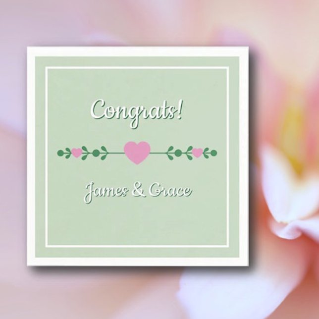 Hjärter! Anpassad förlovningsfest  Pappersservett (Skapare uppladdad)