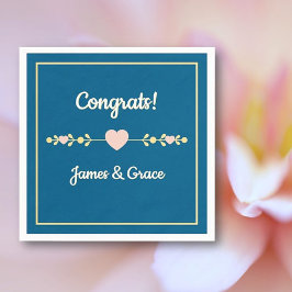 Hjärter! Anpassad förlovningsfest  Pappersservett