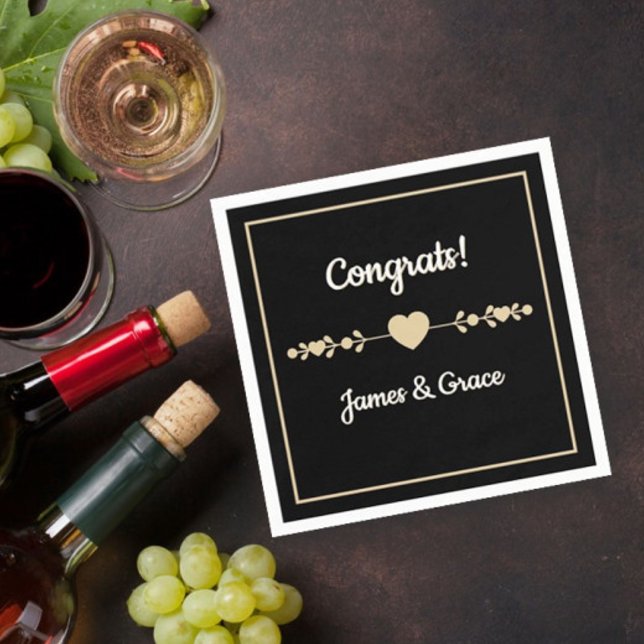 Hjärter! Anpassad förlovningsfest  Pappersservett (Skapare uppladdad)