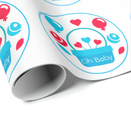 Hjärter, ballonger och basket presentpapper