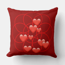 Hjärter, blomman från Life Mönster Kudde