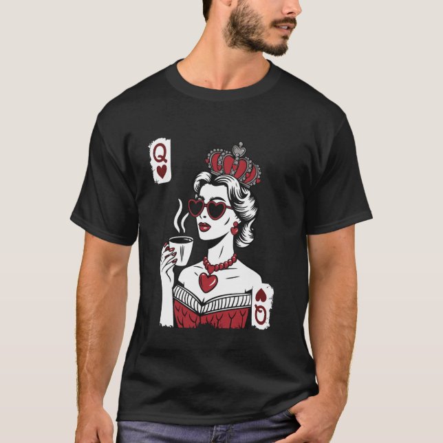 Hjärter Dam för kaffebryggare T Shirt (Framsida)