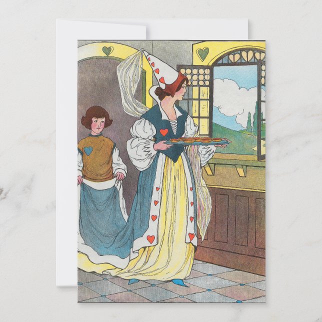 Hjärter Dam gjorde några tårta Inbjudningar (Framsida)