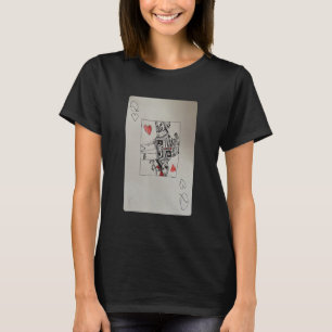 Hjärter Dam Handritat Spelkort Xavi Origi T Shirt