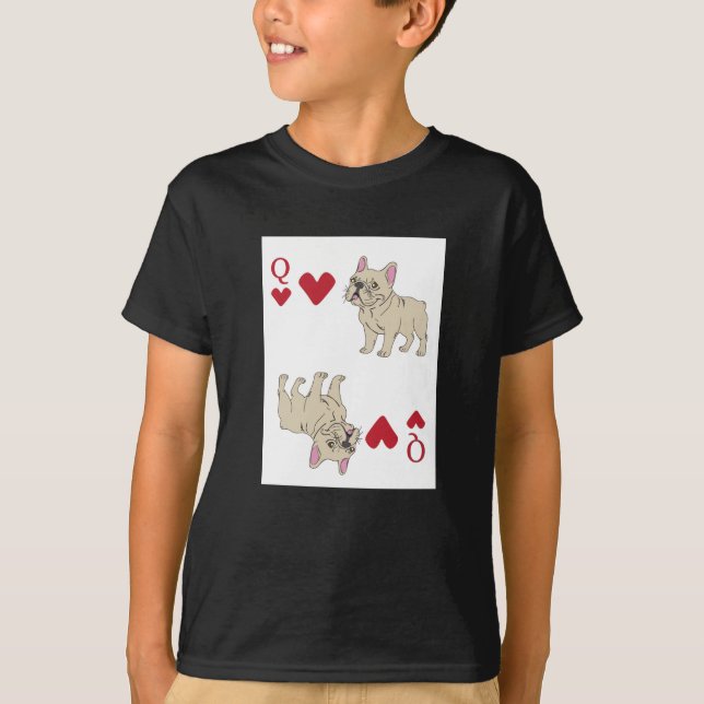 Hjärter dam, hund t shirt (Framsida)