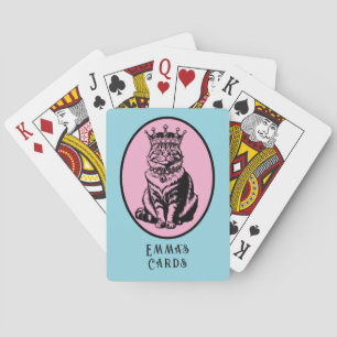Hjärter Dam Katt Personliga Kort Casinokort