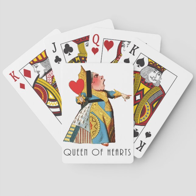 Hjärter Dam Klassisk Alice i Underlandet Casinokort (Baksidan)