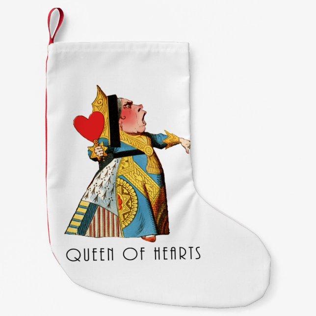 Hjärter Dam - Klassisk Alice i Underlandet Liten Julstrumpa (Framsidan)