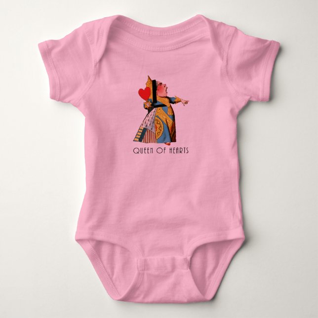 Hjärter Dam Klassisk Alice i Underlandet T Shirt (Framsida)