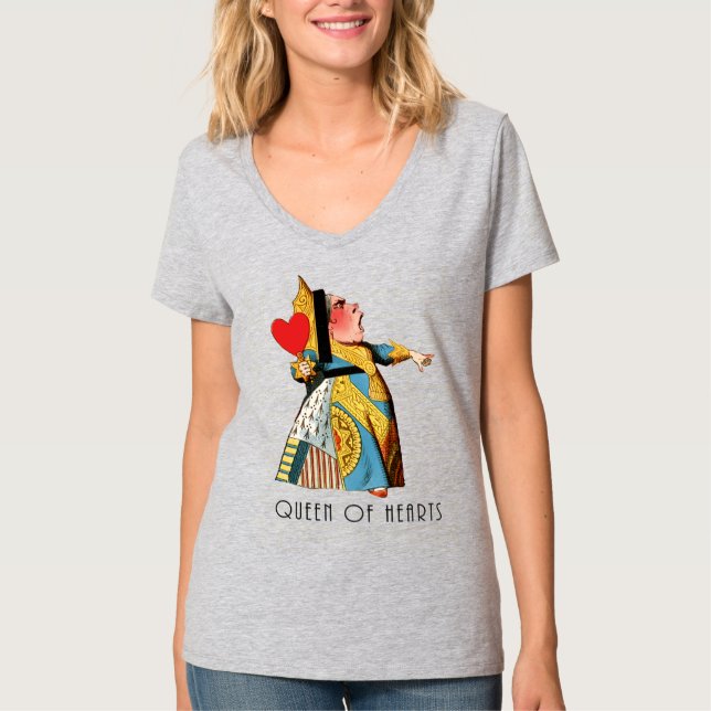 Hjärter Dam - Klassisk Alice i Underlandet T Shirt (Framsida)