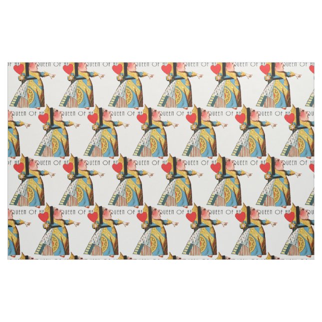 Hjärter Dam Klassisk Alice i Underlandet Tyg (Fat Quarter)