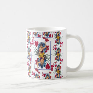 Hjärter Dam och blommor Kaffemugg