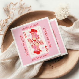 Hjärter Dam Spelkort Möhippa Pappersservett