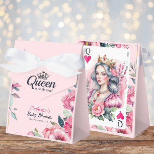 Hjärter Dam Spelkort Rosa Bebis Shower Presentaskar