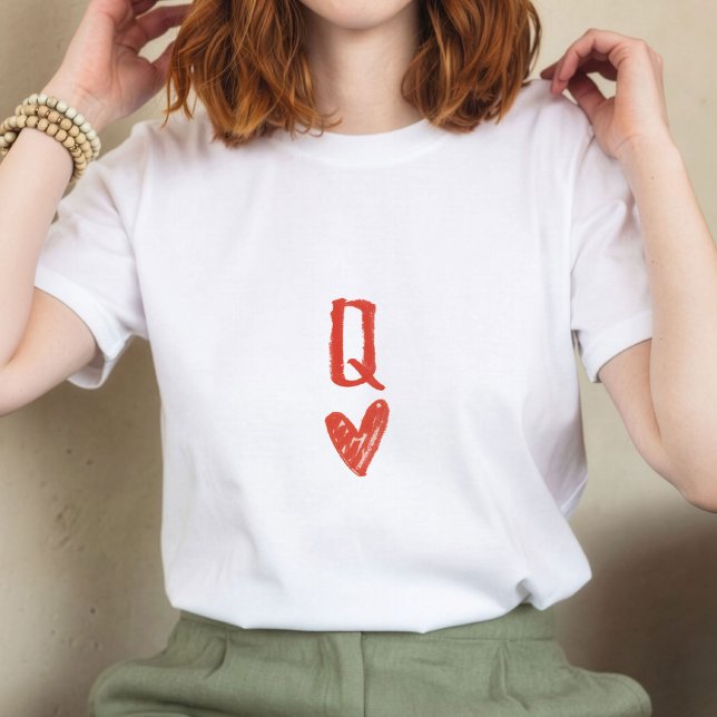 Hjärter Dam T Shirt (Queen of Hearts T-Shirt)